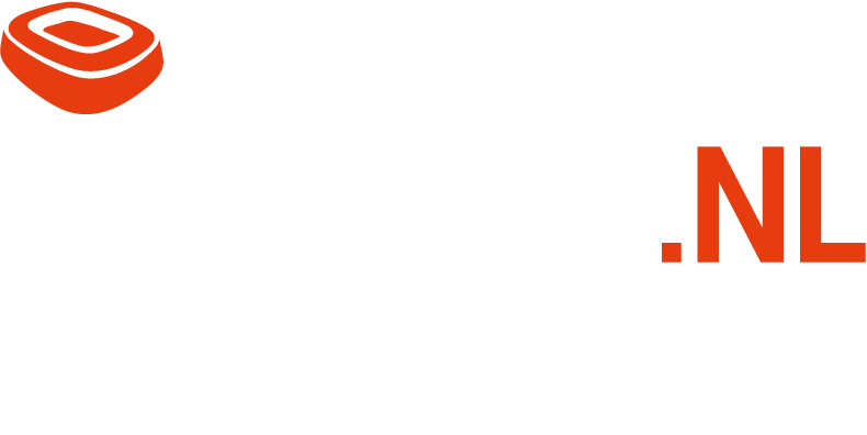 Logo Stadionstoelen.nl - Compact - Oranje Wit (met powered bye) variant 3