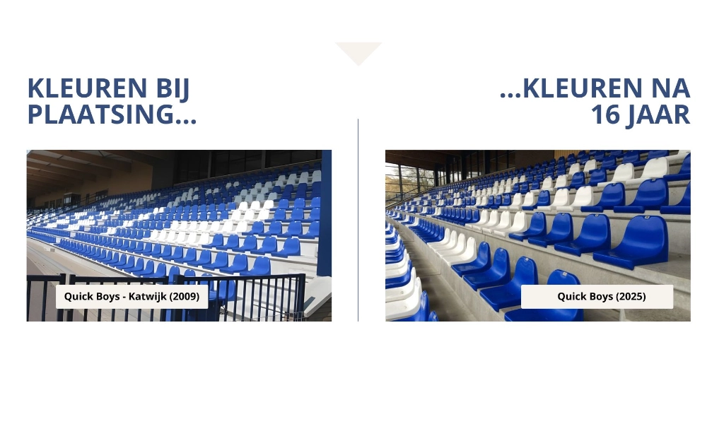Kleurvastheid stadionstoelen